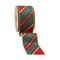 LaRibbons 4" - 2 1/2" Wired Dupioni Ribbon | Red/Green/Gold Plaid Bias Cut w/ Double-Fused Gold Backing | 10 Yard Roll